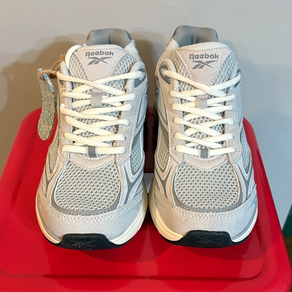 Reebok Light Gray Mesh Sneakers